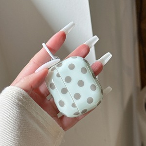 Étui de protection pour Apple <span class=keywords><strong>Airpods</strong></span> 4ème génération, motif créatif rose et vert à pois, compatible Pro 2/3ème génération, pour femmes - Product Image 6