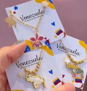 Fashion Venezuela Bohemian Pendant Necklace Copper Link Chain Men Women Heart <strong>Maps</strong> Jewelry <strong>Gift</strong> - Product Image 3