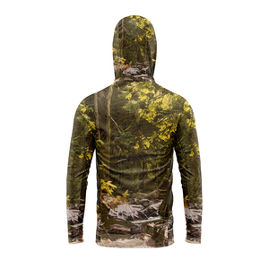 Premium personalizado UPF 50 + hombres UV protección solar manga larga rendimiento pesca Sudadera con capucha camisas con capucha para deportes al aire libre - Product Image 2