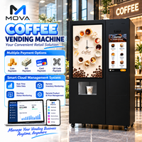 Machine à café expresso automatique avec moulin à meules plates et options de paiement en libre-service pour le commerce de détail et l'hôtellerie