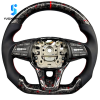 Volant de voiture en fibre de carbone forgé sur mesure avec LED pour Genesis Coupe G70 G80 GV80 Pièces Hyundai 2.0T 3.3T 2013 2019-2026