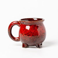 Mug en céramique fantaisie « Chaudron de Sorcière Magique » pour fête d'Halloween, 300 ml, écologique, compatible lave-vaisselle et micro-ondes, pour café/thé