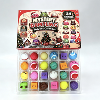 Sacs de friandises pour fêtes, cadeaux, boîte de calendrier de l'avent Squishy pour adultes, boîte de calendrier de l'avent 24 jours en forme de dumpling, calendrier de l'avent de Noël