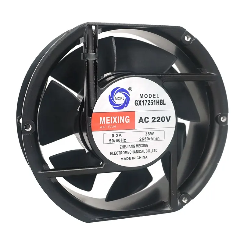 MEIXING GX17251HBL 110V 220V 380V 172x150x51mm AC eksenel akış fanı yüksek hızlı 6 inç eksenel akış dayanıklı endüstriyel egzoz fanı