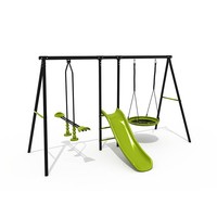Ensemble de balançoires et toboggan en alliage Tiger personnalisé, équipement de jeu extérieur commercial pour enfants, usage en garderie et à domicile, garantie usine 3 ans