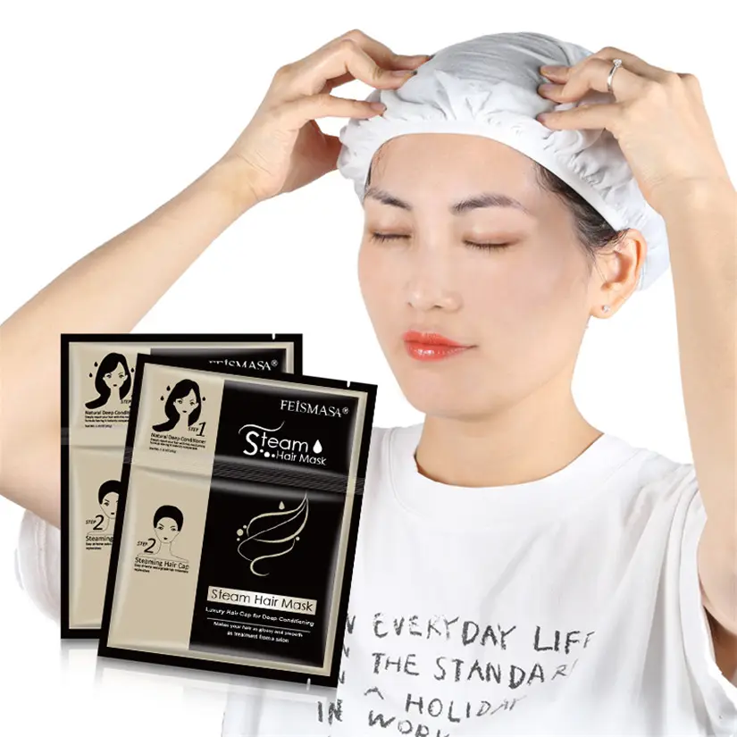Deep Conditioning Private Label Hair Mask Treatment Cap Self発熱Care Steam Hair Mask OEM