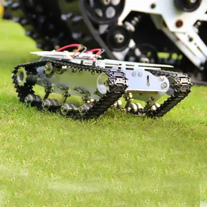 WT200 مصغرة دبابة مع جهاز للتحكم عن بُعد نموذج مجنزرة الزاحف الهيكل مع التخميد نظام التعليمية متعددة الوظائف روبوت تصميم