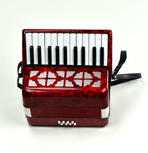 <span class=keywords><strong>Accordéon</strong></span> en celluloïd 22 touches 8 basses avec sangles réglables Sac de transport Instrument de musique pour enfants débutants Cadeaux musicaux pour enfants - Product Image 2