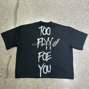 Front Digitaal Print Y 2K Oversized T-Shirt Custom Back Reflecterende Bedrukte Zwaargewicht 100% Katoenen Boxy Heren T-Shirts - Product Image 2