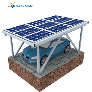 태양 전지판 알루미늄 태양 전지판 설치 구조를 가진 고수준 태양 강화된 간이 차고