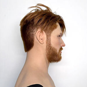 Masques de fête pour hommes hautement réalistes avec cheveux, masque de tête en silicone réaliste, masque d'Halloween, accessoires de cinéma pour acteurs - Product Image 2