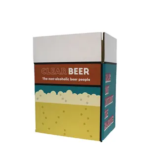 制造商定制双壁6罐包装啤酒纸箱装运箱