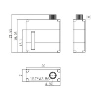 Servomoteur JX PDI-HV0702MG-C 7g 7MM Mince Numérique Entièrement CNC avec Engrenages en Plastique et Métal pour Avion RC, Planeur, Aile Fixe - Pièces de Rechange pour Jouets