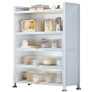 Meuble <span class=keywords><strong>de</strong></span> rangement multifonctionnel en acier au carbone pour îlots <span class=keywords><strong>de</strong></span> cuisine, chariot <span class=keywords><strong>de</strong></span> rangement pour appareils électroménagers, armoire <span class=keywords><strong>de</strong></span> <span class=keywords><strong>four</strong></span> sur pied - Product Image 2