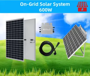 Panel surya PV lengkap, sistem energi surya Mini untuk rumah, panel surya PV 400W 450W 500W 550W 800W