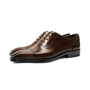 Zapatos Oxford de Vestir de Cuero Negro con Punta Puntiaguda, con Cordones, Estilo Profesional, para Todas las Temporadas, Envío Directo - Product Image 6