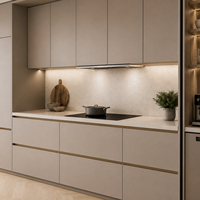 Meubles de cuisine modernes en panneaux de bois sur mesure, armoires pour toute la maison, portes en bois massif, meubles de rangement de luxe, fabricant OEM ODM