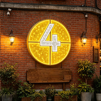 Letrero de Canal LED 3D Personalizado, Letrero Metálico Iluminado con Matriz de Puntos de Píxeles para Tiendas, Venta al por Mayor