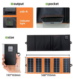 Cargador Solar Portátil de 10W 21W 35W 5V 12V, Panel Solar Plegable para Teléfono, Aceptamos OEM ODM de Fábrica - Product Image 3