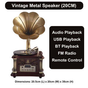 Wireless Vintage Gramophone <b>Speaker</b> BT USB FM Radio 3 Speed Turntable <b>Record</b> <b>Player</b> Playback Home Audio Decor Wood Hot Sale - Product Image 5