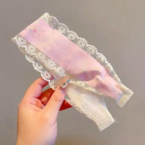 ¡Novedad de 2025! Flequillo de ala ancha para niños, Aro para el pelo dulce, pequeñas bandas para el pelo con <span class=keywords><strong>velcro</strong></span> Floral, diademas, tocados bonitos para niñas - Product Image 6