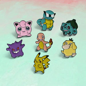 Spilla Distintiva Monofacciale in Nichel Nero Placcato con Smalto Morbido, Design Anime Kawaii YZ, a Tema Pokémon Rana Pikachu, per Commercio all'Ingrosso - Product Image 5