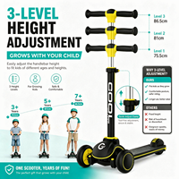 Trottinette pour enfants avec roues en PU ABEC-7, LED clignotantes, pliable, légère, pour jeux en plein air