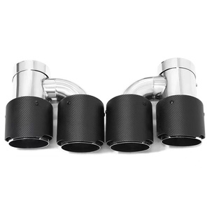 Karbon Fiber F10 F18 F11 BMW <span class=keywords><strong>M</strong></span> performans için M5 tarzı egzoz Quad İpuçları yükseltme mat/parlak - Product Image 3