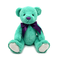 Ours en peluche géant mignon avec nœud, vente chaude, ours en peluche vert pour enfants, cadeau, jouet en peluche super doux