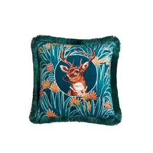 Decorative Animal Pattern Velvet <strong>Cushion</strong> <strong>Covers</strong> <strong>50x50cm</strong> With Tassels/ - Product Image 3