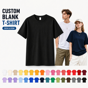 Camiseta Oversize Lisa con Logotipo Personalizado, Algodón Peinado de Alto Gramaje, Ropa para Hombre, Streetwear, Servicio de Impresión Gráfica, Proveedor Líder - Product Image 1