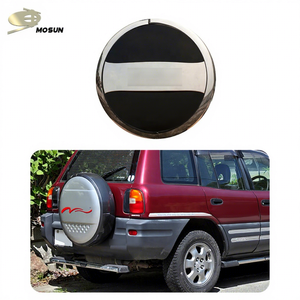 MOSUN ฝาครอบยางสำรอง Abs,อะไหล่ <span class=keywords><strong>Chrome</strong></span> กระเป๋าเก็บฝาครอบล้อ4X4สำหรับ Toyota Rav-4 1996-2000 - Product Image 1