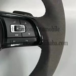 Gran <span class=keywords><strong>oferta</strong></span> de cuero de carbono para Volkswagen R-line Passat Golf Jetta Tiguan Polo Bora <span class=keywords><strong>Arteon</strong></span> 2010-2025 volante de coche - Product Image 6