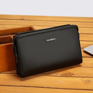 Borsa <span class=keywords><strong>da</strong></span> uomo di fascia alta <span class=keywords><strong>portafoglio</strong></span> antifurto di grande capacità con serratura per impronte digitali e chiusura a cerniera in PU - Product Image 6
