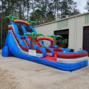 PVC thương mại Ngoài Trời Dành cho người lớn bơm hơi khổng lồ trượt nước với Máy thổi hồ bơi có thể tháo rời cho bữa tiệc trẻ em sân sau - Product Image 1