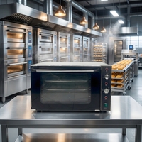Four à pizza électrique à deux niveaux avec chauffage uniforme, réglage précis de la température, protection contre la surchauffe, porte en verre trempé, universel