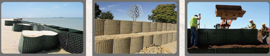 glissière de sécurité pour la boîte de gabion soudée par mur militaire de conteneur de sable de bastion pour l'anti boîte de souffle d'armée