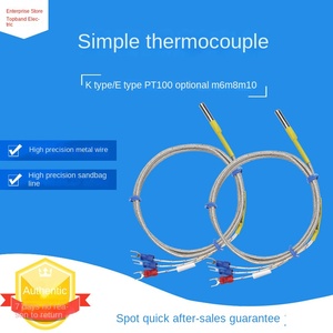 مستشعر حرارة بسيط بنظام التدفق الساخن من نوع KE، مزدوج حراري <span class=keywords><strong>PT100</strong></span> <span class=keywords><strong>RTD</strong></span> من الفولاذ المقاوم للصدأ، ماركة XRKC بدقة 0.1 درجة مئوية ODM - Product Image 3