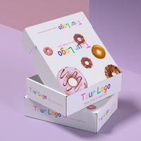 Emballage de pâtisserie pour beignets biodégradable et écologique en gros, boîte en papier personnalisée pour beignets mochi de grande taille avec logo