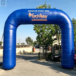 Arche gonflable géante personnalisée en U avec sommet carré et arche arrondie pour la décoration d'entrée de course/événement, défilé, affichage promotionnel - Product Image 1