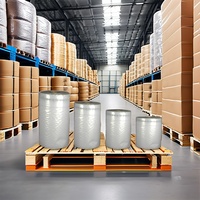 Emballage gonflable transparent antichoc PA+PE, coussin d'air, film plastique à bulles, rouleau, processus de moulage par soufflage en usine