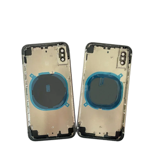Per <span class=keywords><strong>iPhone</strong></span> X XS Max <span class=keywords><strong>8</strong></span> <span class=keywords><strong>Plus</strong></span> coperchio alloggiamento batteria porta posteriore telaio centrale pulsante laterale + scheda SIM vetro posteriore - Product Image 1
