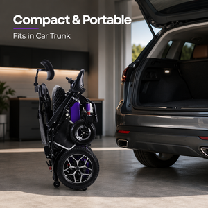 <span class=keywords><strong>Fauteuil</strong></span> <span class=keywords><strong>roulant</strong></span> <span class=keywords><strong>électrique</strong></span> pliable en alliage d'aluminium à longue portée de 25 km, inclinable avec télécommande, parmi les plus vendus - Product Image 6