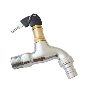 ก๊อกน้ำทองแดงแบบล็อคได้ ขนาด 1/4 นิ้ว ติดผนัง ใช้กุญแจ สไตล์ดั้งเดิม พร้อมตัวล็อค - Product Image 5