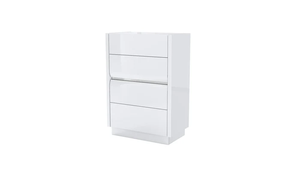 Lacquer White Glossy Modern King <strong>Size</strong> Wood Bedroom Furniture Set Includes Bed Nightstand Chest Drawers Sideboard Cabinet - Product Image 3