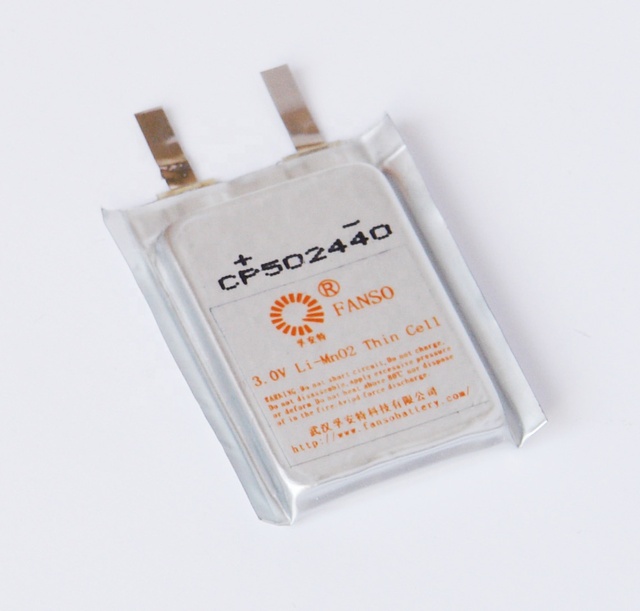 FANSO CP502440 3.0V 1200mAh Ultra Thin Lithium Battery