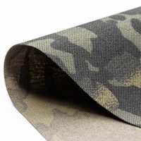 Tissu d'habillement d'extérieur RTS 100%Poly ATY Cordura 1000D anti-déchirure noir imprimé camouflage CP camouflage enduit PU