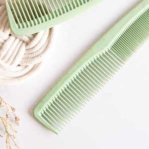 Gloway – peigne à queue de <span class=keywords><strong>Rat</strong></span> entièrement naturel, biodégradable, brosse à cheveux de douche, peigne large vert écologique, ensemble de peignes en paille de blé, 5 pièces - Product Image 3