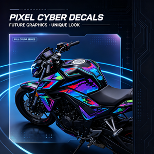 Autocollant décoratif pour carrosserie de moto, kit graphique en vinyle auto-adhésif pour la décoration des panneaux latéraux de carénage de moto - Product Image 2