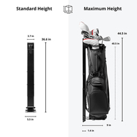 Support de rangement universel pour sac de golf JH-Mech avec système de glissement fluide, support mural robuste en acier pour sac de golf